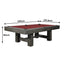 QUESLA WYJ03 8FT Slate Billiard Table W/ Free Accessories Pool Table - Grey&Red