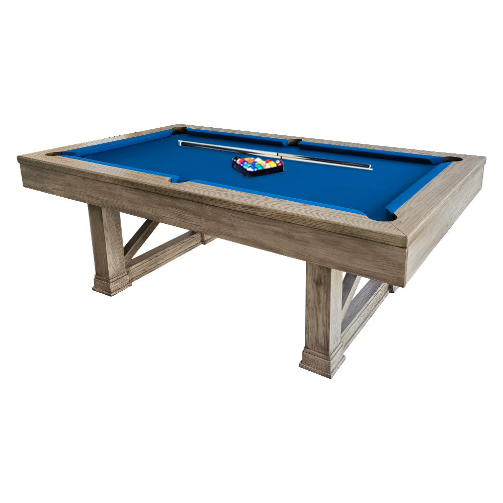 QUESLA YJ05 7FT Slate Billiard Table w/ Free Accessories Pool Table - Grey&Blue