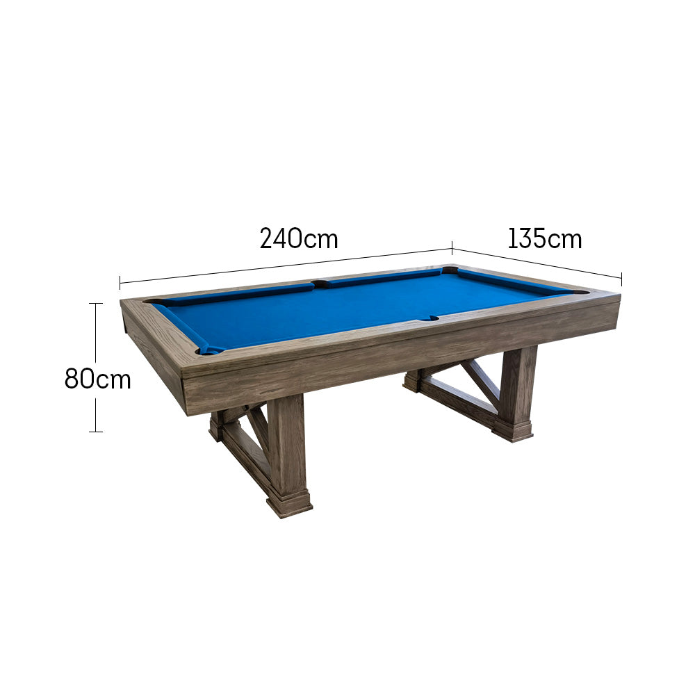 QUESLA YJ05 7FT Slate Billiard Table w/ Free Accessories Pool Table - Grey&Blue