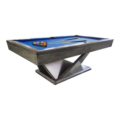 QUESLA WP06 7FT Luxury Slate Billiard Table W/ Free Accessories Pool Table - Grey&Blue