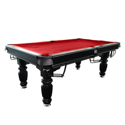 QUESLA 7FT Luxury Slate Pool Table Solid Timber Billiard Table Professional Snooker Game Table With Accessories Pack,Black Frame