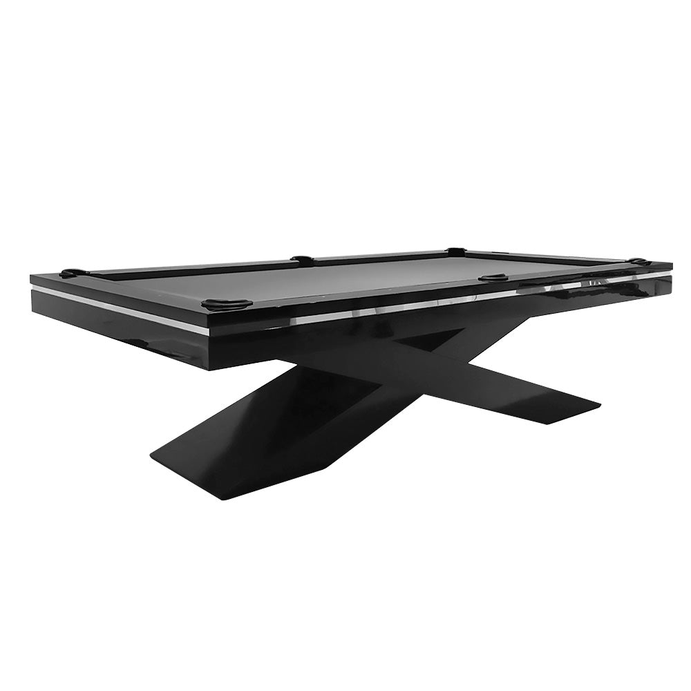 QUESLA WP09 8FT Slate Billiard Table w/ Free Accessories Pool Table 25mm Slate - Black&Black