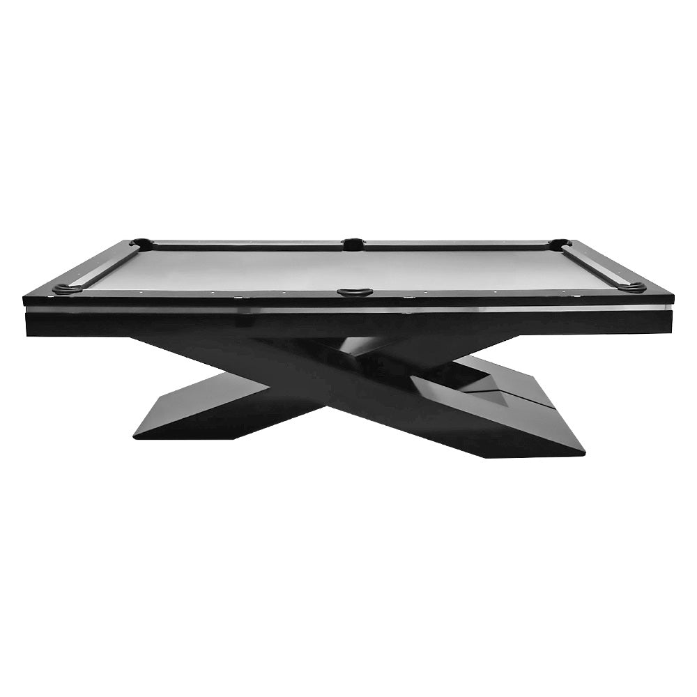 QUESLA WP09 8FT Slate Billiard Table w/ Free Accessories Pool Table 25mm Slate - Black&Black