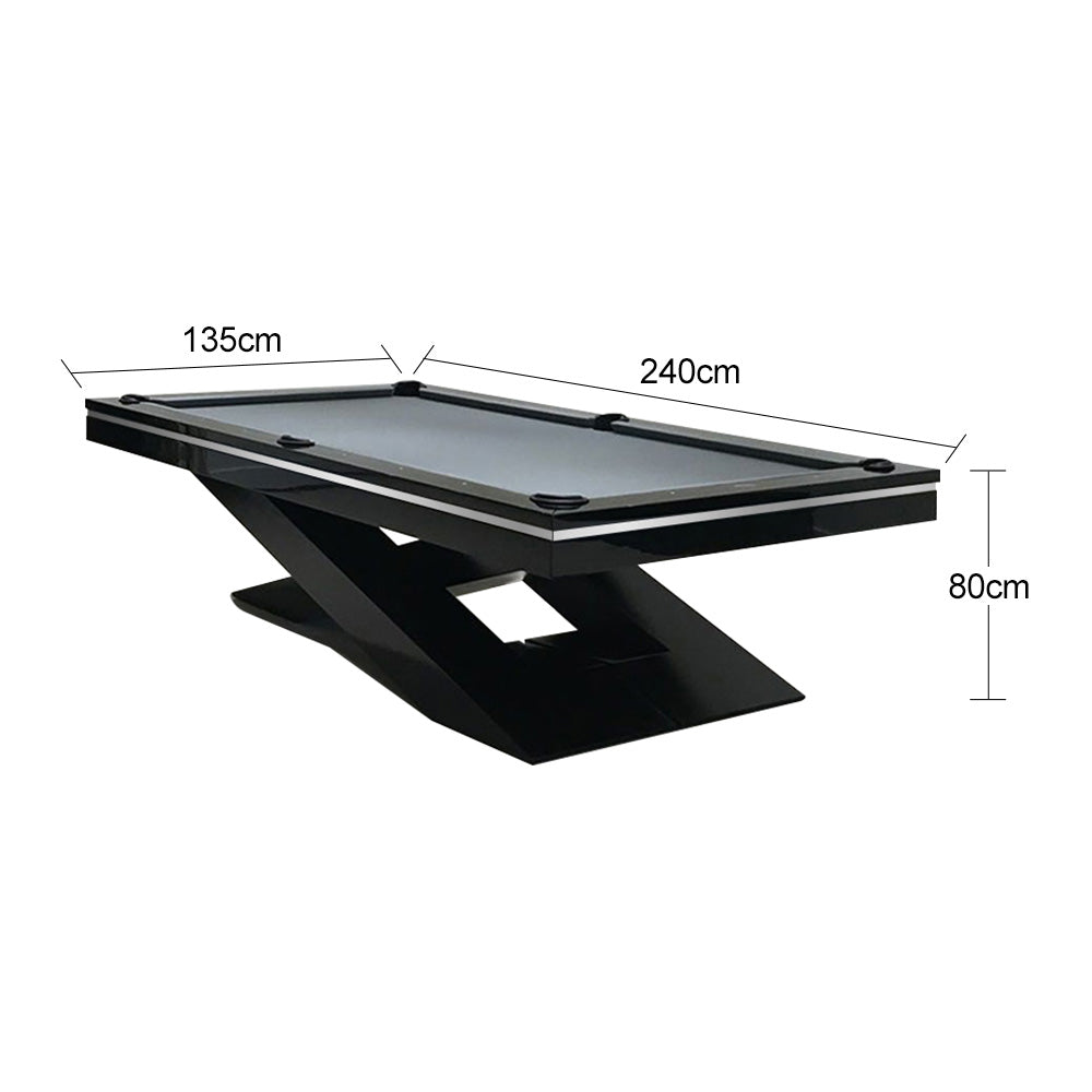 QUESLA WP09 7FT Slate Billiard Table w/ Free Accessories Pool Table 25mm Slate - Black&Black