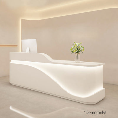 MODERA 80/150/240/500cm Length Reception Desk w/ Light