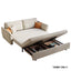 LUXORA 130-210cm Telescopic Storage Sofa Folding Sofa Bed