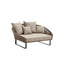 LIVARA PE Rattan Outdoor Sofa Garden Chair - Dark Khaki