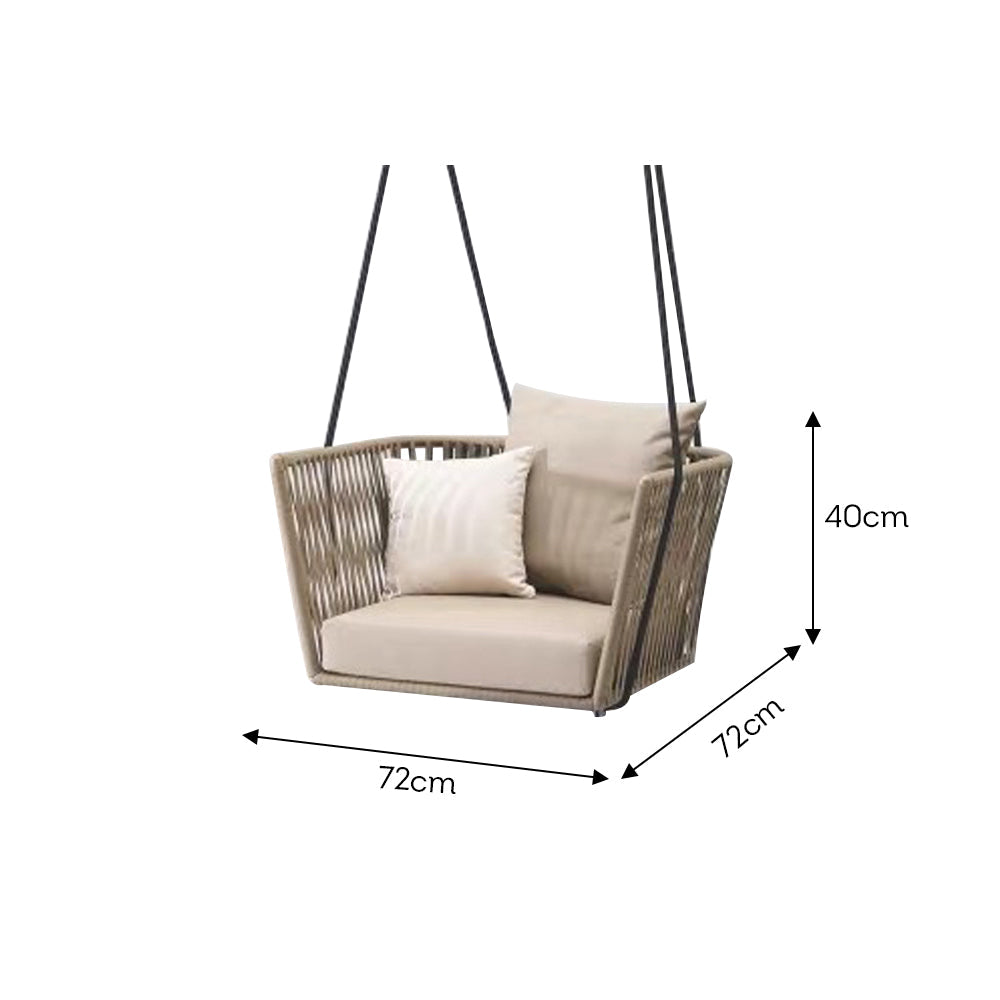 LIVARA PE Rattan Outdoor Sofa Garden Chair - Dark Khaki