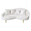 LIVARA Two-Seater Velvet Fabric Sofa (NOT MINI VERSION) - Beige