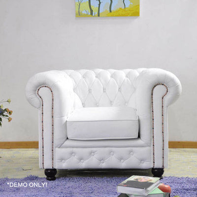 LIVARA 105/ 155/ 210CM PU Leather Sofa -White