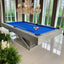 QUESLA WP06 9FT Luxury Slate Billiard Table w/ Free Accessories Pool Table - Grey&Blue