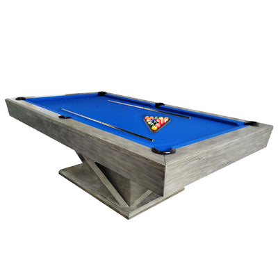 QUESLA WP06 9FT Luxury Slate Billiard Table w/ Free Accessories Pool Table - Grey&Blue