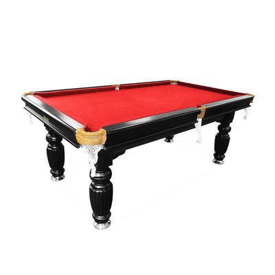 QUESLA 7FT Luxury Slate Pool Table Solid Timber Billiard Table Professional Snooker Game Table With Accessories Pack,Black Frame