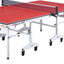 DOUBLE FISH 25MM 25mm White&Red Foldable Solo Play Indoor Table Tennis/Ping Pong Table - Bats Ball Net ITTF Approve