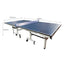 DOUBLE HAPPINESS Premium 13mm Indoor Black&Blue Foldable Solo Play Table Tennis Pingpong Table - Bats Balls Net