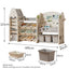 LIVARA Multifunctional Toy Storage Rack Bookshelf