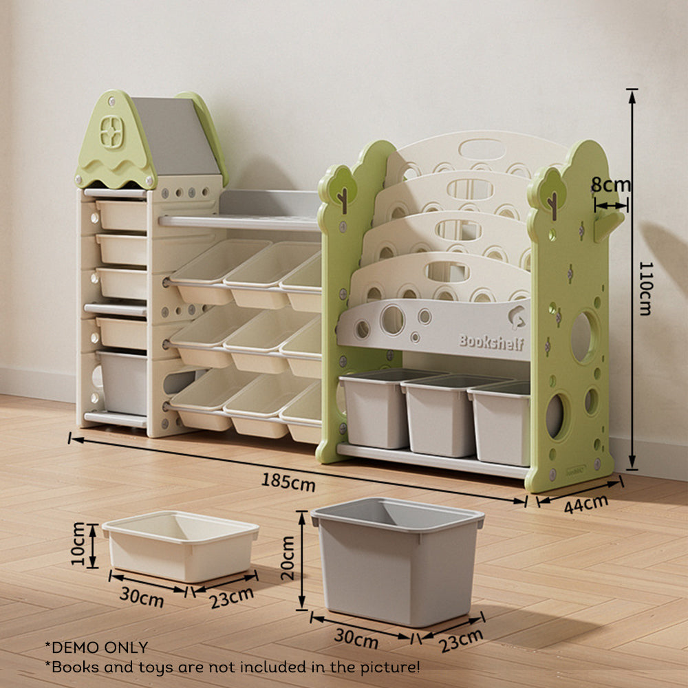 LIVARA Multifunctional Toy Storage Rack Bookshelf