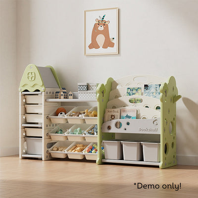 LIVARA Multifunctional C - Toy Storage Rack Bookshelf - Green