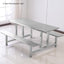 LIVARA Integrated Dinning Table&Chair Set Stainless Steel - Silver