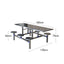 LIVARA Integrated Dinning Table&Chair Set Stainless Steel - Silver