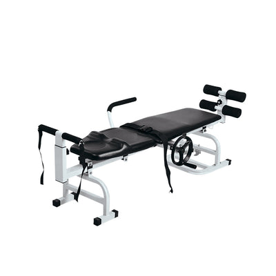 CUREXO Cervical Spine Lumbar Vertical Foldable Traction Bed Body Stretching Device - Black