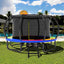 POP MASTER 6/8/10/12/14/16FT Curved Trampoline With PE Sunshade Cover