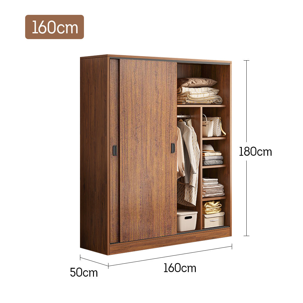 LIVARA 80/ 120/ 160CM Sliding Door Wardrobe Particle Board